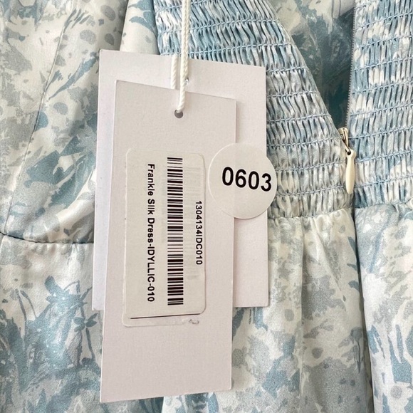 NEW NWT Reformation Frankie Silk Maxi Dress Idyllic Blue Size 10 - Picture 8 of 8